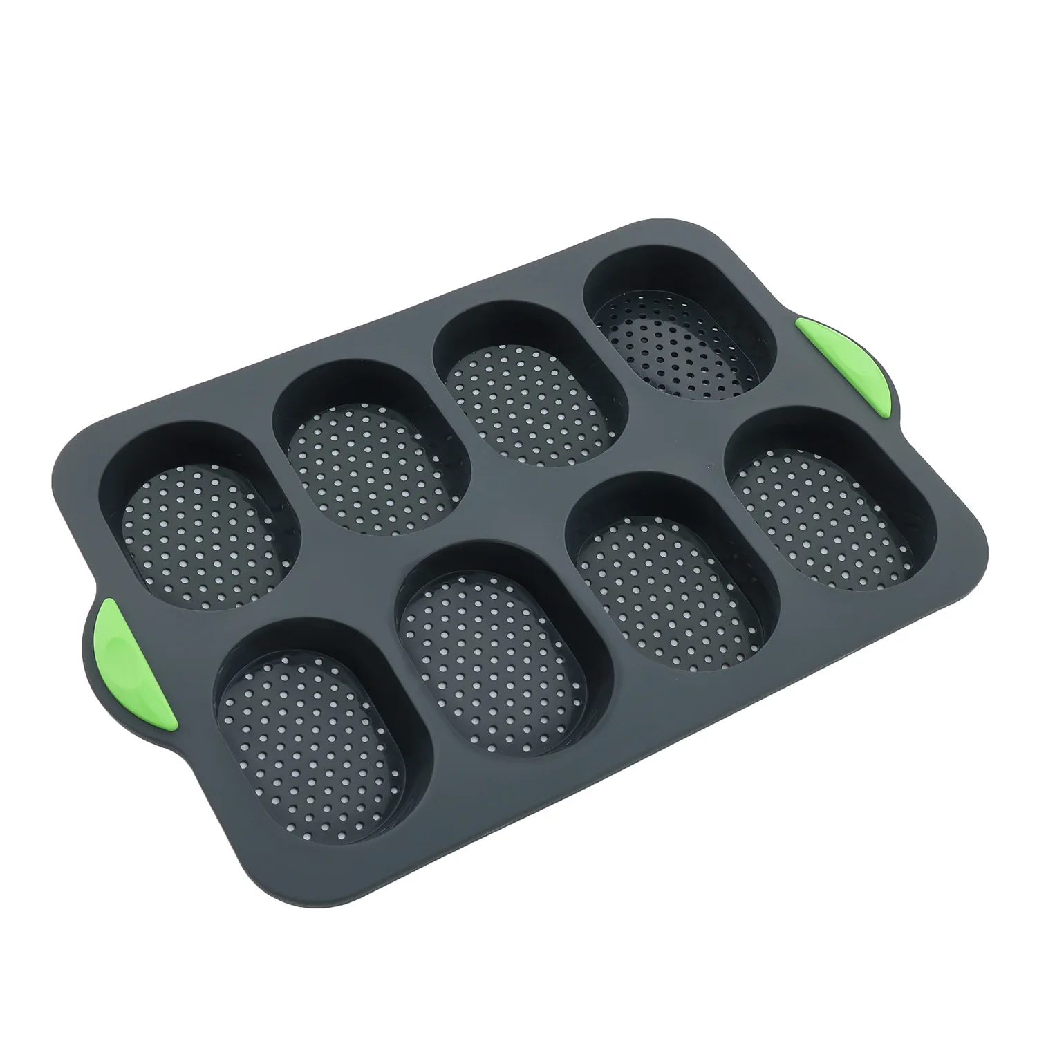 Nonstick French Bread Bake Mold Silicone Baguette Pan 8 Gutter Perforated Ham Burger Buns Sandwich Rolls Pans