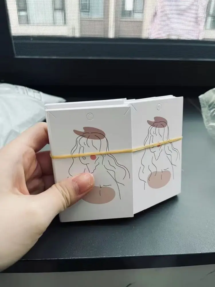 Jewelry Display Card for Chain Earring Packing Paper Necklace Card Recycled Fashion Design Customized Image