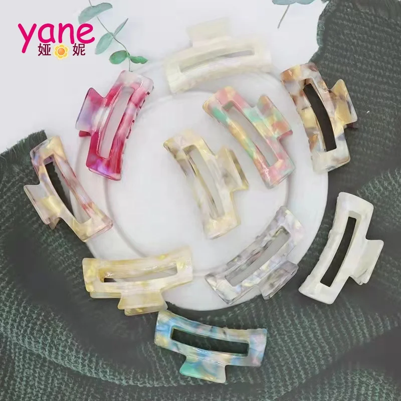 Hot colorful Acetic hair claws Grasp clips 8cm for women