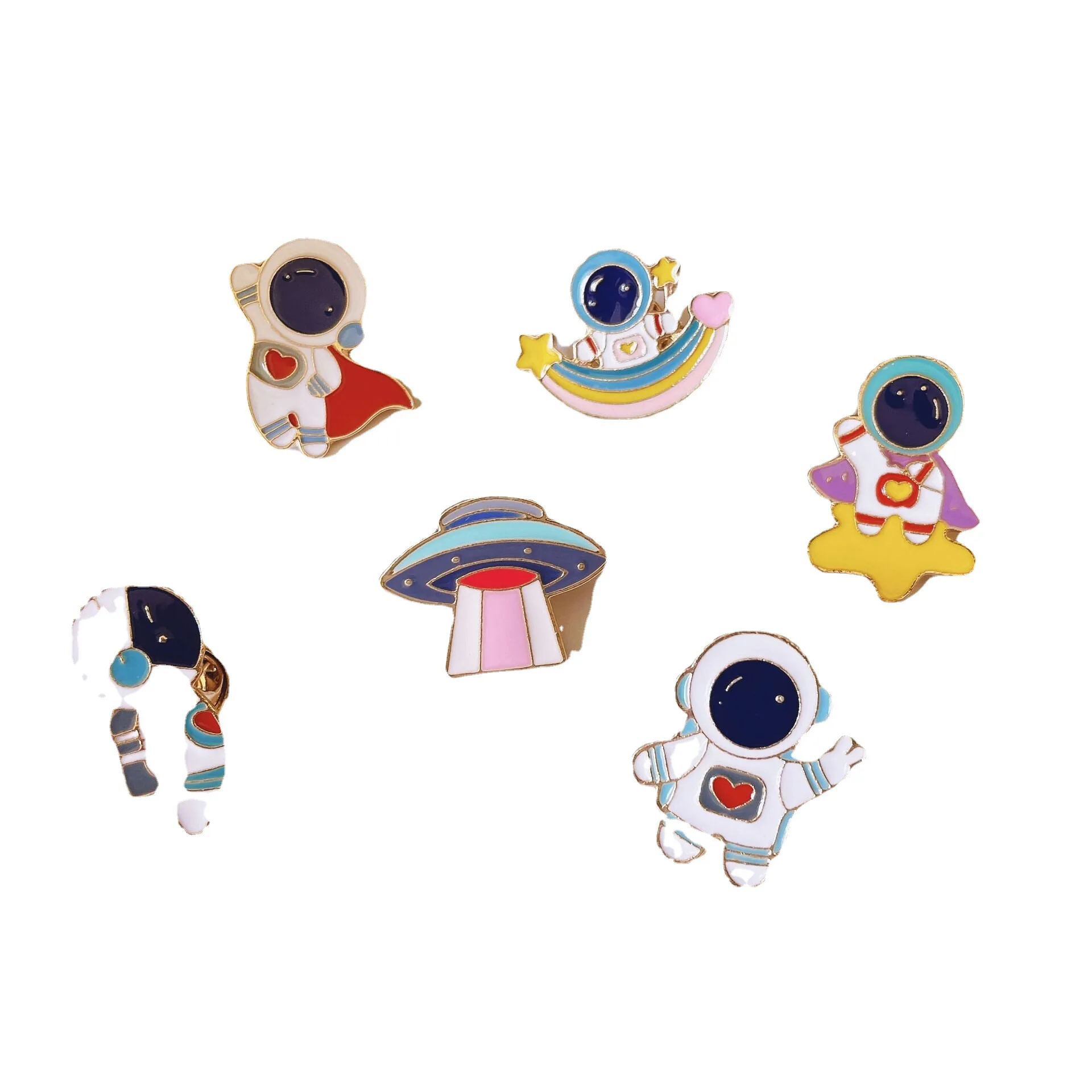 Astronaut Metal Logo Plate Custom Badge Pin Metal Badge Car Metal Badge