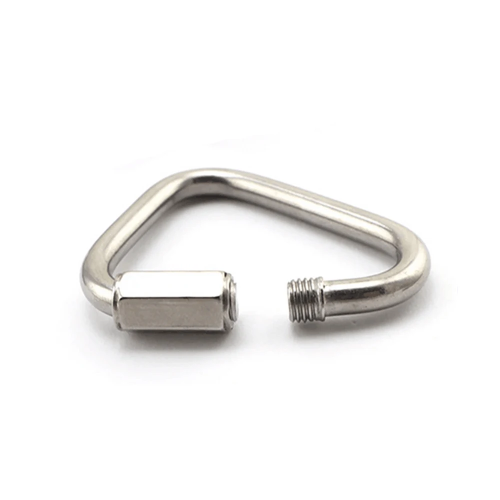 Delta Quick Link Large Stainless Steel 4.1 Inch Triangle Chain Links Heavy Duty Triangle Carabiners