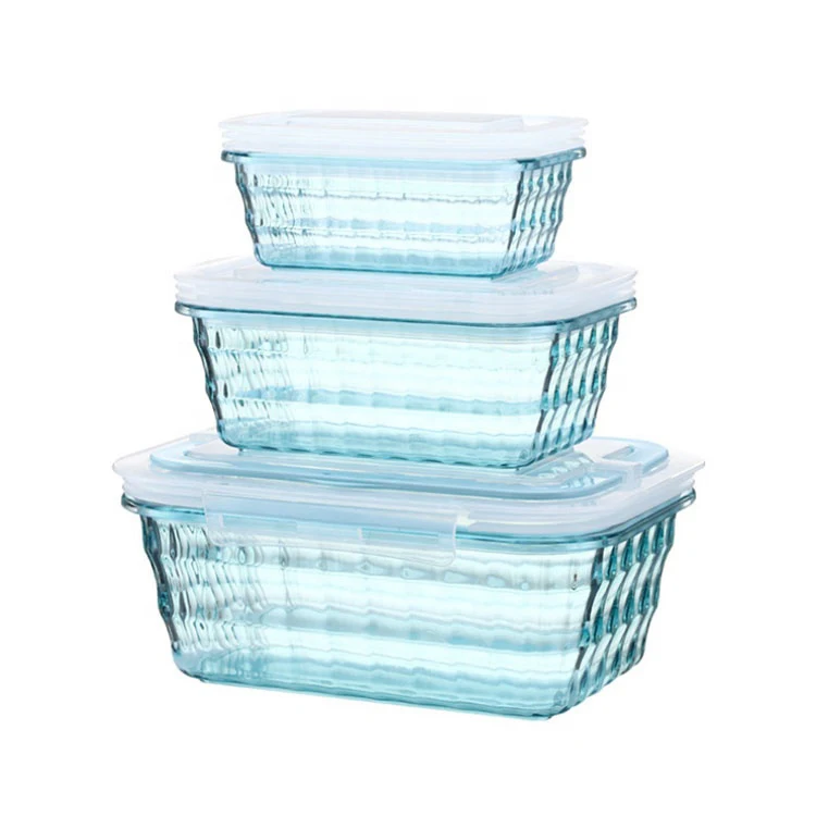 Fashion design food grade Anti fall hard PP crystal plastic food lunch box