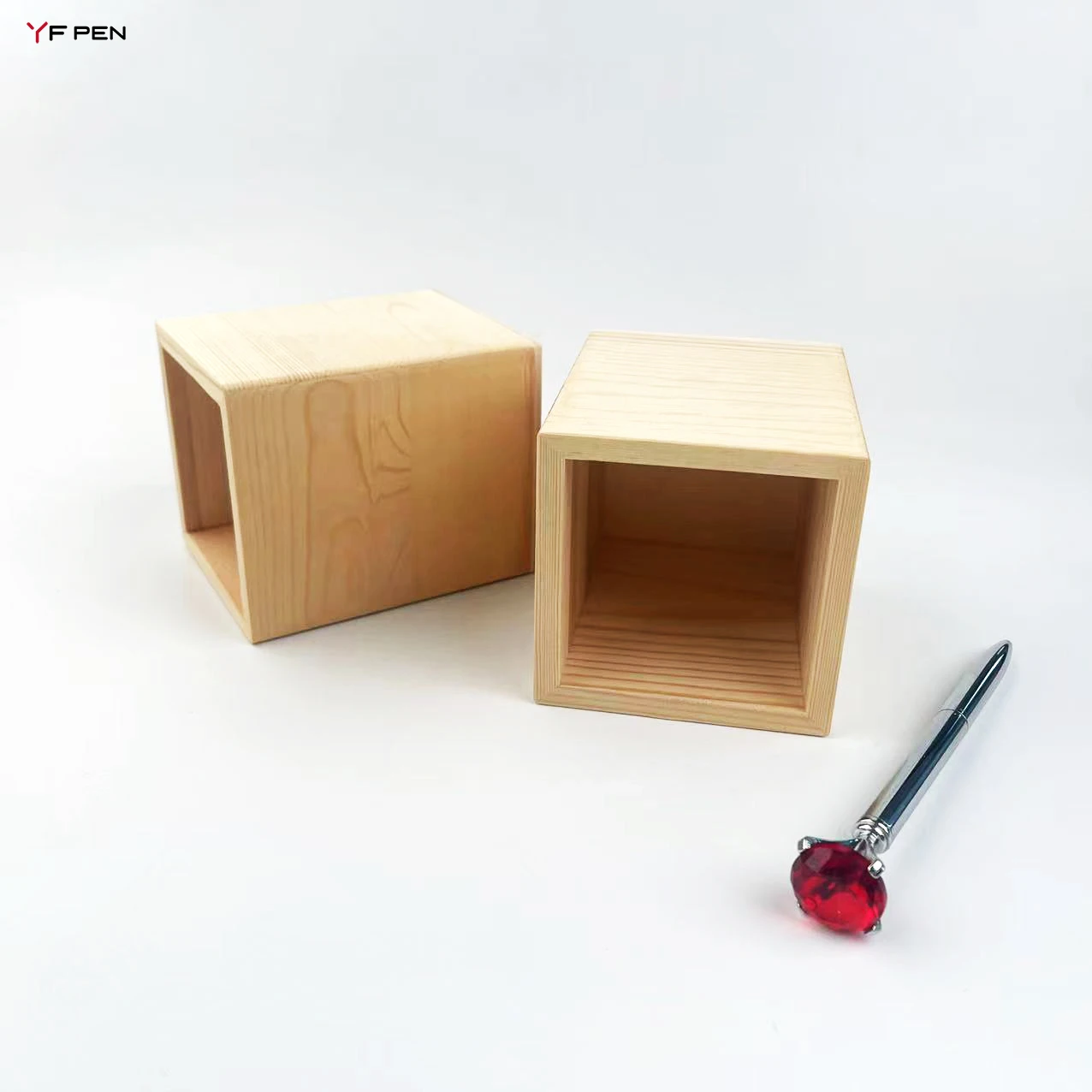 Desk desktop table stationery single stand office Natural material Wood pen holder desk organizer for stand