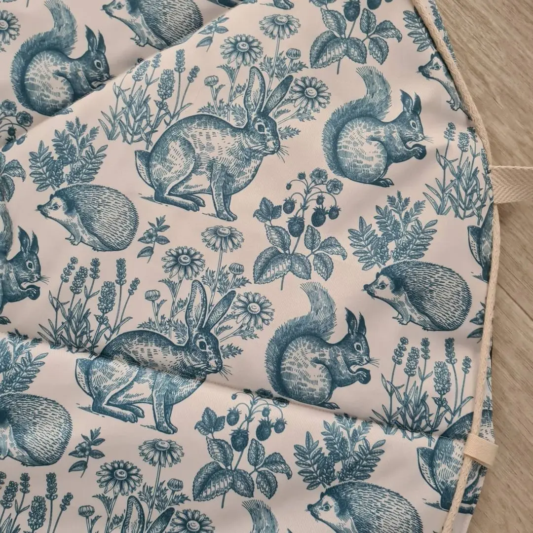 Round Toy Organizer Bag for Small Bricks Blocks for Kid Toy Clean Up Mat Toy Storage Bag Interactive Container Play Bag