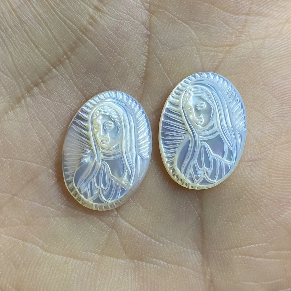 Hot Sell Mexico Brazil Virgin MOP Mother Of Pearl Oval 10*14mm Shape Seashell Virgin Gemstone