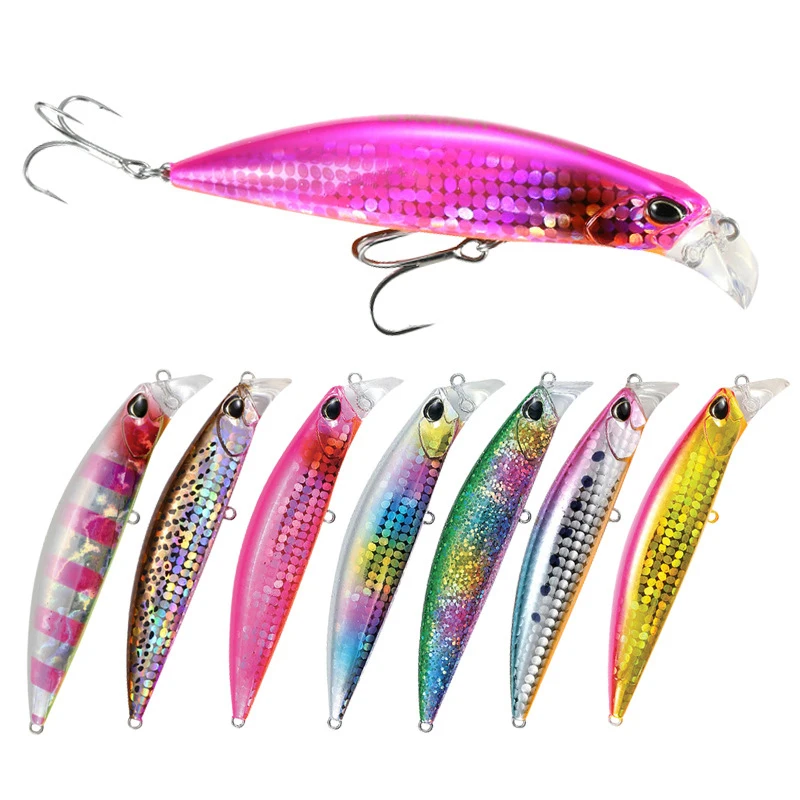 Rocklure 30g 95mm 11 Colors Artificial Hard Minnow Fishing Lure ABS Sinking Bait
