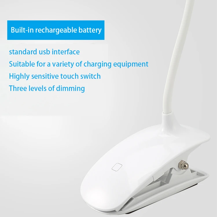 
Folding Rechargeable Book Light Led Desk Table Lamp Wholesale Led Mini Black White Reading light For Study 