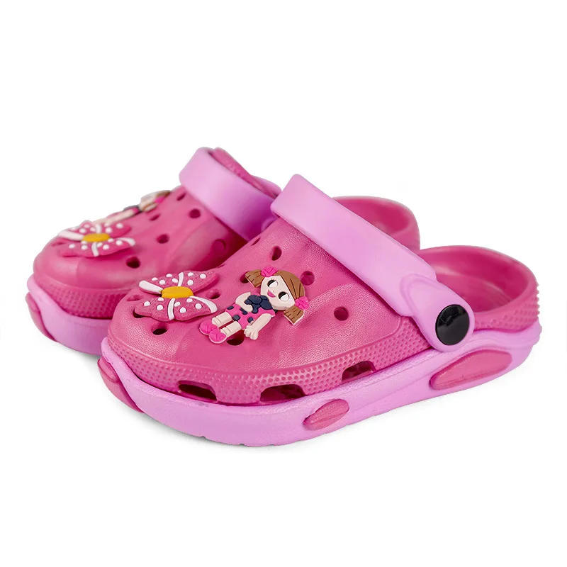 Новинка 1107, Прямая поставка, детские сандалии, летняя Нескользящая дышащая пляжная обувь, повседневная детская обувь для мальчиков и девочек, садовая обувь