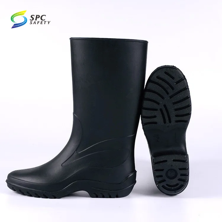 comfortable short waterproof medium tube chemical resistant farmer industrial rain boot gumboots