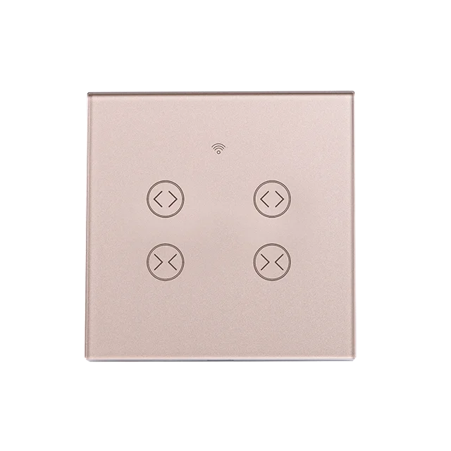 EU Tuya wifi Controlled Curtain Switch/Smart Curtain Switch Compatible with Alexa/Google Home/Gold/2 way 3gang