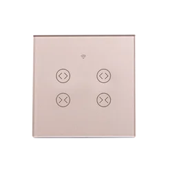 EU Tuya wifi Controlled Curtain Switch/Smart Curtain Switch Compatible with Alexa/Google Home/Gold/2 way 3gang