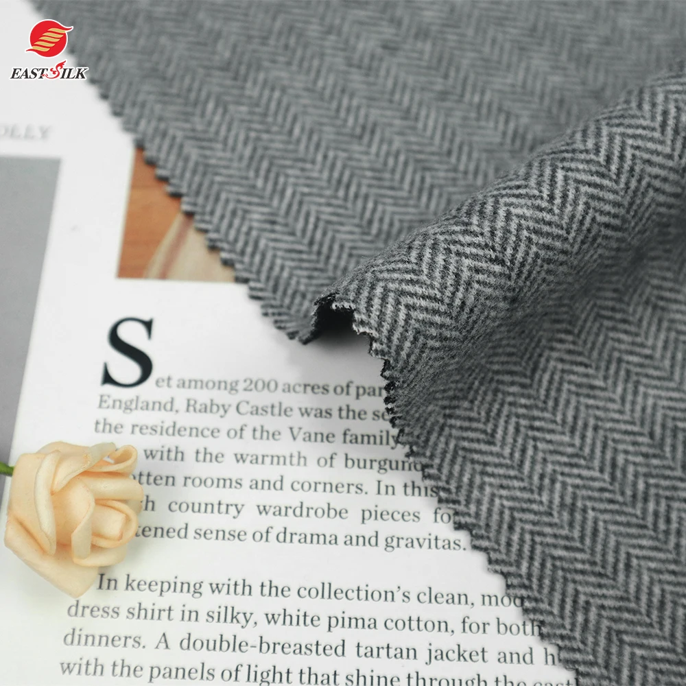 Wholesale Knitted 100% polyester Herringbone twill bonded polar fleece and TPU soft shell fabric for outdoor winter coat