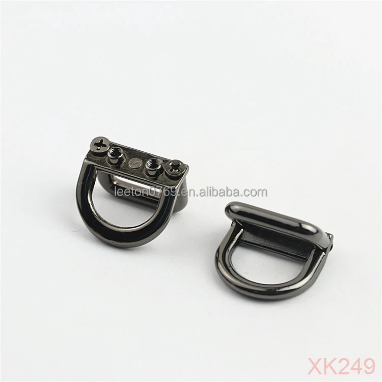 Stock supply 17mm zinc alloy double D ring buckle for leather bags