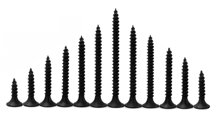 Black Phosphated Collated Stainless Steel Ss Gypsum Board Bugle Fine Coarse Thread Self Tapping Wood Drywall Screws Manufacturer