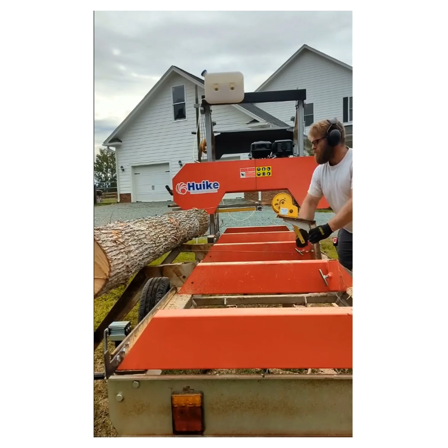 Wood Saw Machine HKS26G/Petrol wood cutting bandsaw saw mill machines gasoline engine portable sawmill