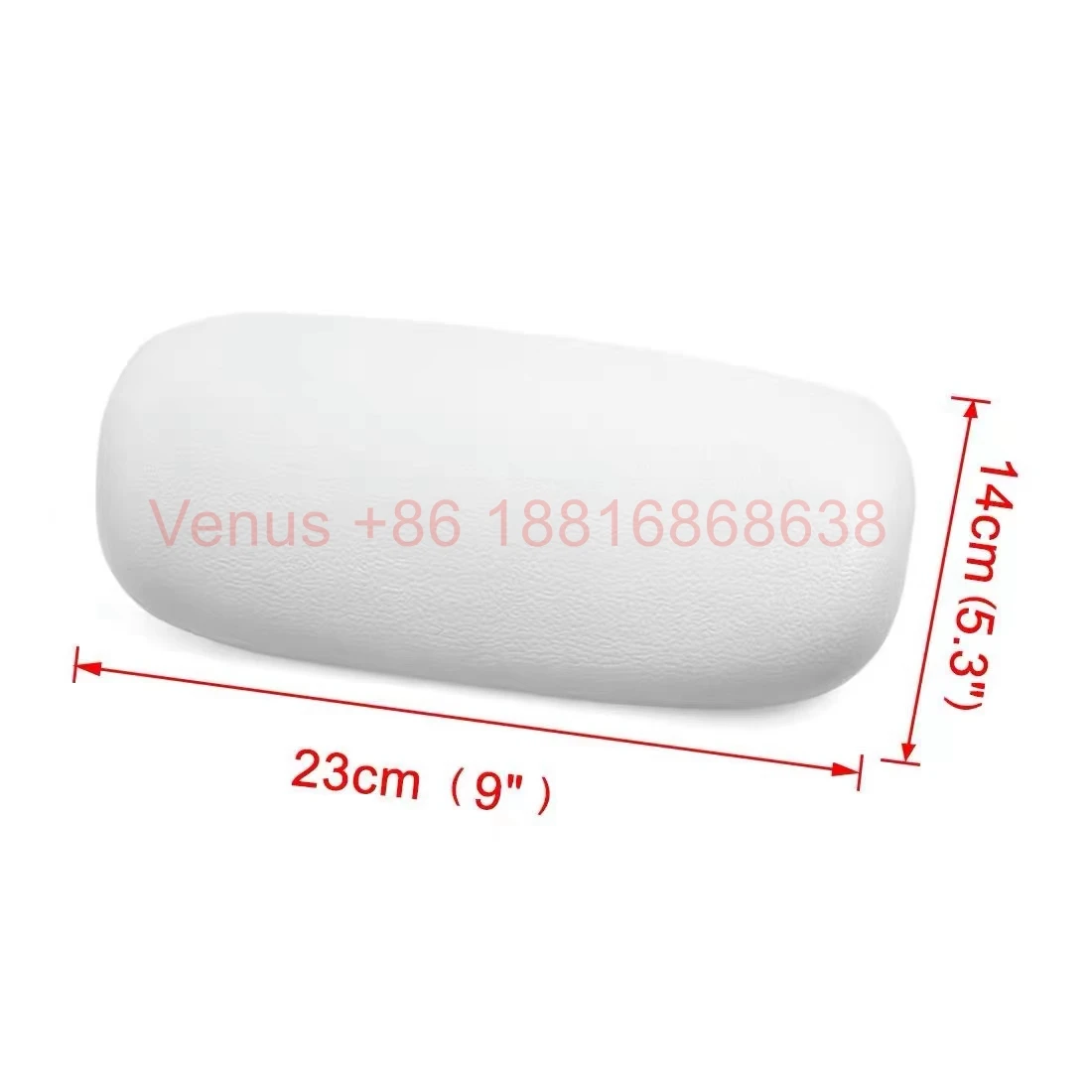 SPA Bath Pillow Nonslip Bathtub Headrest Soft Waterproof Bath Pillows with Suction Cups Easy To Clean Bathroom Accessories white