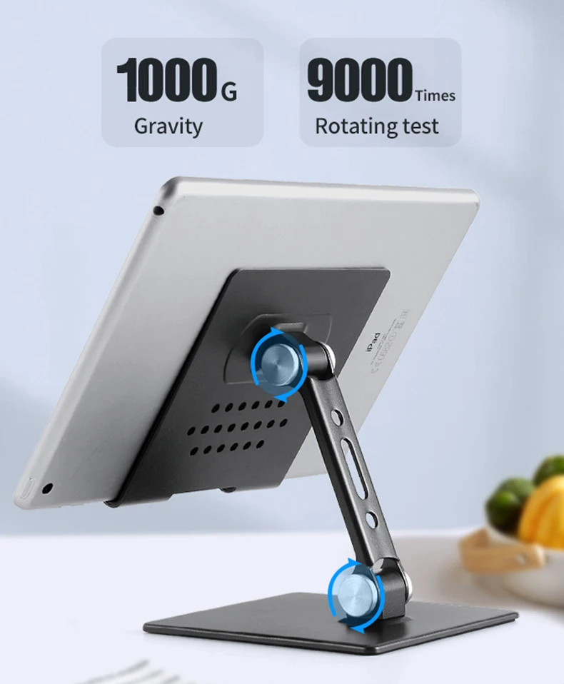 Adjustable Desktop Aluminum Tablet Holder Stand Foldable Aluminium Desktop for iPad Stand