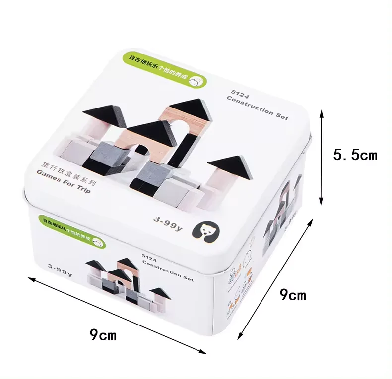 Travel Iron Box 3D Jigsaw Puzzle Cube Building Block Sets Chess Board Games DIY Montessori Educational Toys For Kids Boys Girls