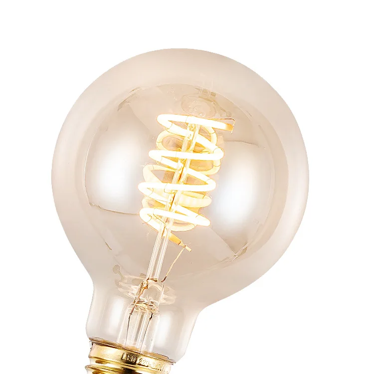 Wholesale cheap vintage brown LED flexible filament bulb 4W