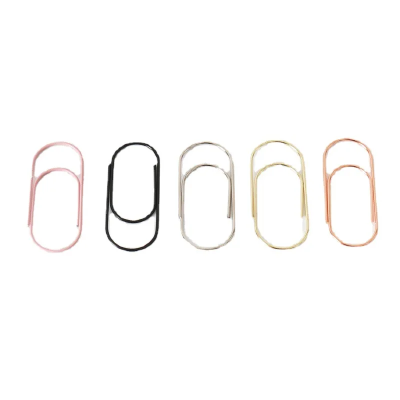 X809 50mm Paper Clip Metal Wire Clips File Index Clamp Widened Fat Paper Clips Colored Large Paperclips Bookmark For Home Office