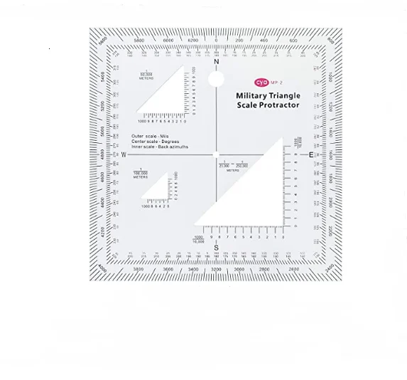 Квадратная линейка для команд компас наблюдения чтение карт и навигация по земле топографическая карта