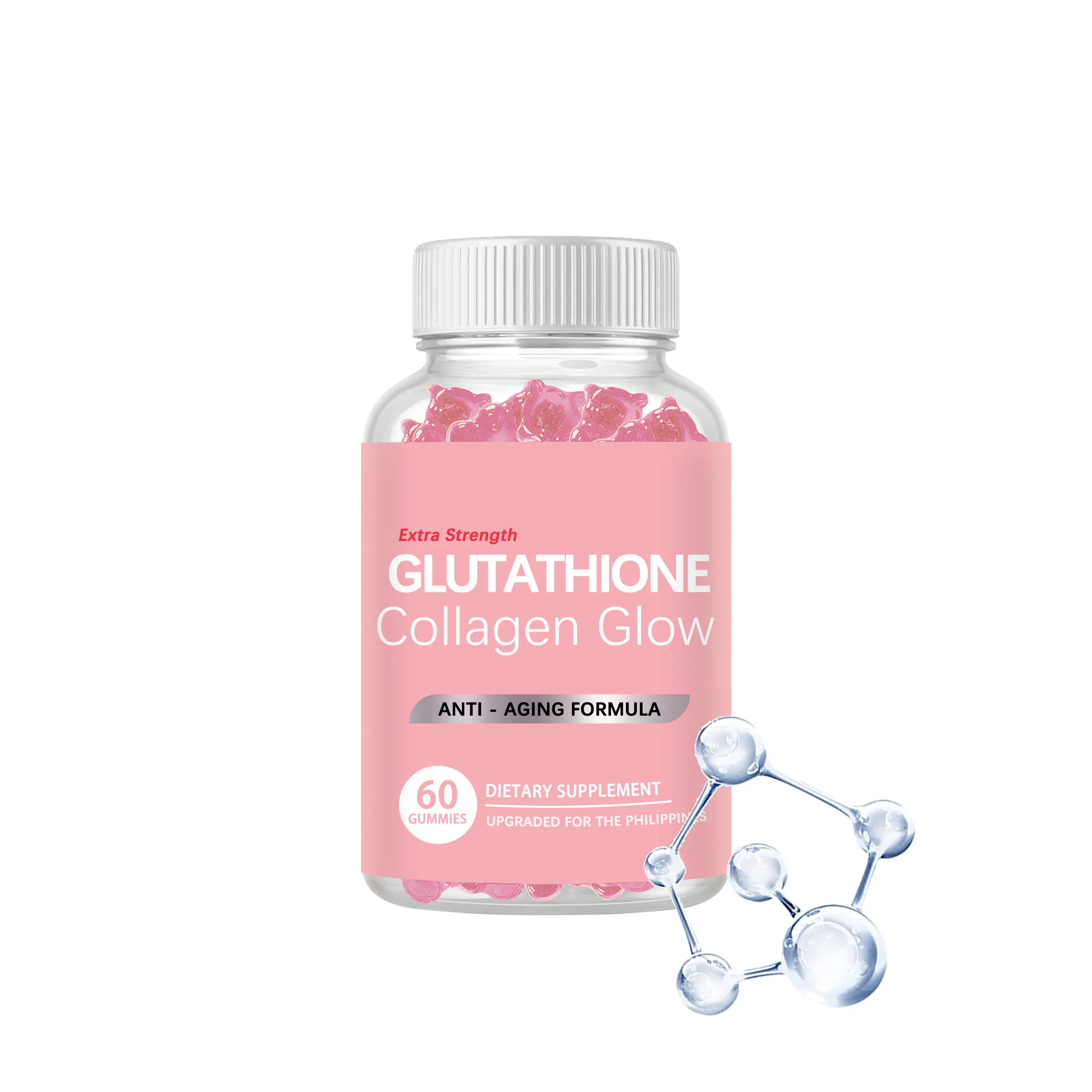 Reduced Glutathione 500mg Gummies L-Glutathione with Collagen Supplements for Skin Care Liver Support Antioxidant Immune System
