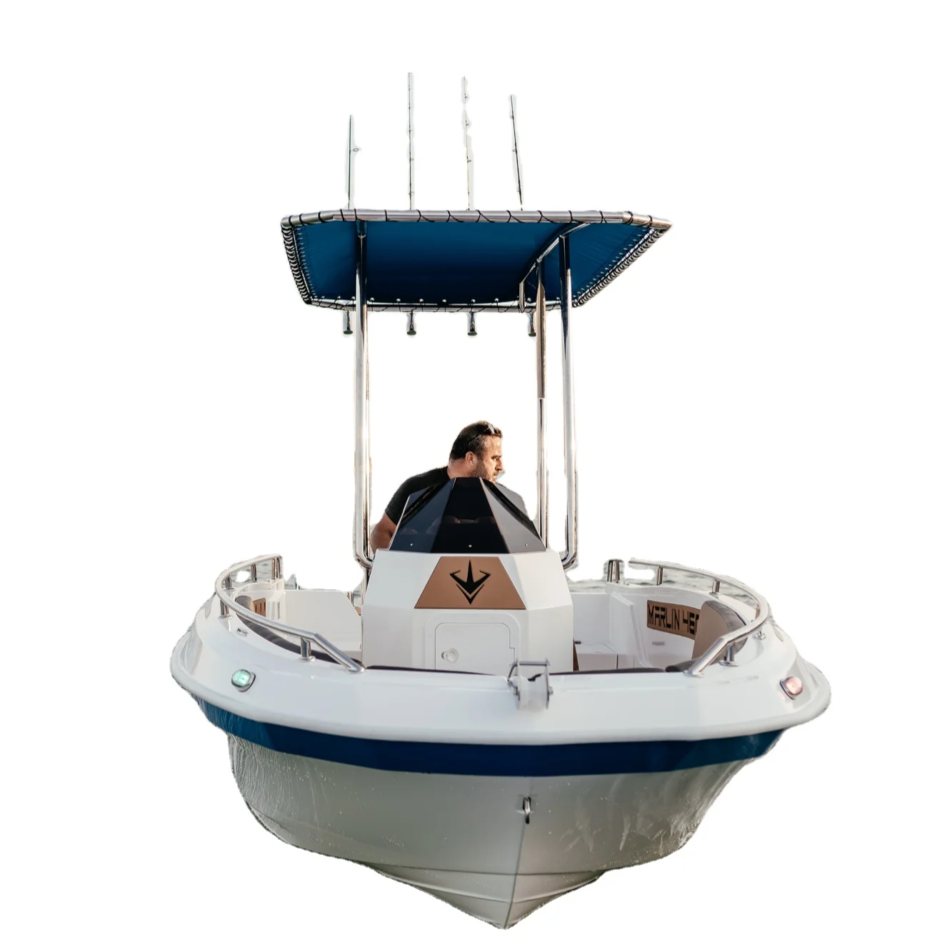 Best Quality Alesta Fishing Speed Boat OEM Item New Fiber Glass Marine Luxury Marlin 460 Model WHITE Sea Lake River 4.5M