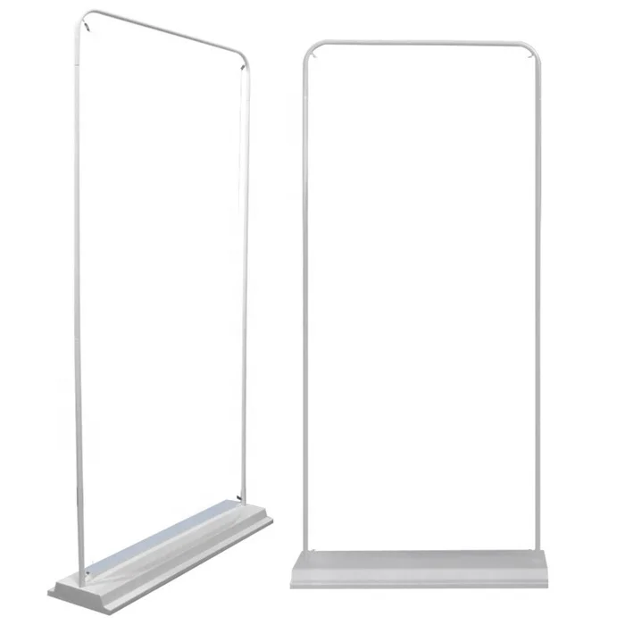 80*180cm Advertising Floor Display Banner Stand Metal Frames Door Type Banner Stand