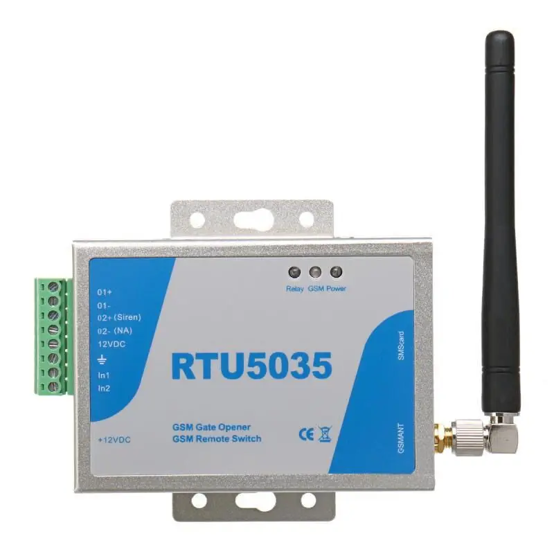 Built-in SMS Smart Alert GSM Gate Opener Relay Switch Door Remote Control Phone Call GSM Controller RTU5035 2G