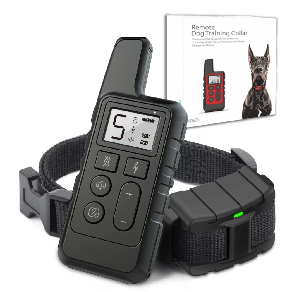Waterproof IPX7 dog shock training collar dag training bark collar with remote