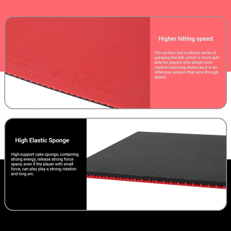 Loki T3 Carbon professional non-sticky pingpong racket rubber Fast break rubber table tennis for competition