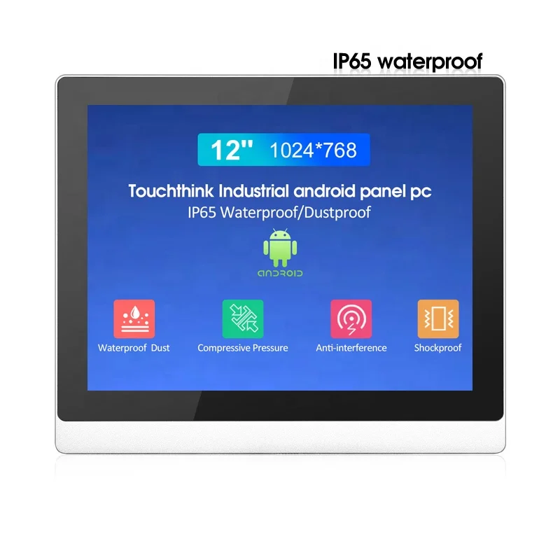 Touchthink 12 Inch Multi-touch Mini Industrial Touch Screen Android Rk3288 Panel Pc With Aluminum Case