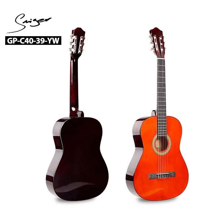 China guitar wholesale classic Linden body Guitar 4/4 basswood classical guitar 1/2 available