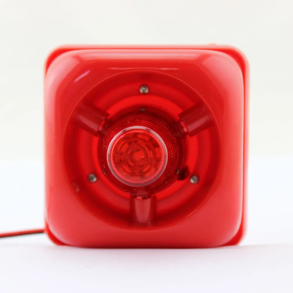LS-106 AC/DC 12 ~ 24V проводной сигнал пожарной сигнализации светодиодный стробоскоп световая пожарная сигнализация сирена для системы