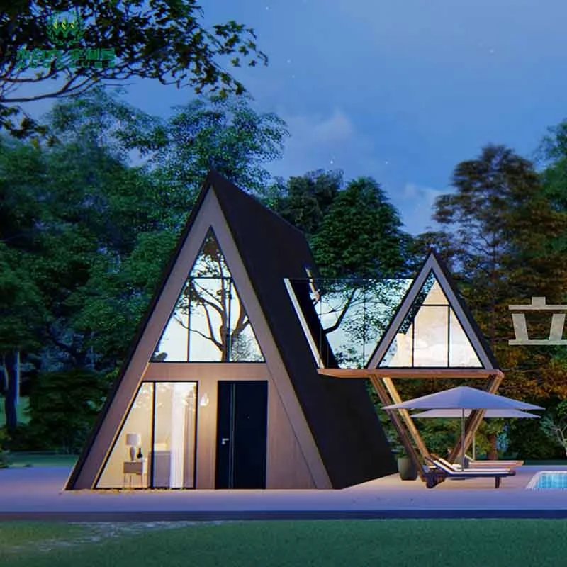 
Popular luxury 2-story prefabricated house light gauge steel villa prefab home 