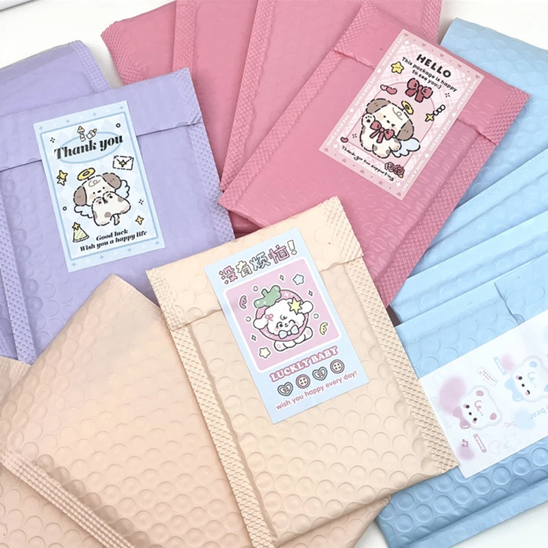Custom Logo Bubble Mailer Bag Eco Friendly Bubble Mailer Wrap Envelope Bubble Air Wrap Polymailer Bags For Shipping Packaging