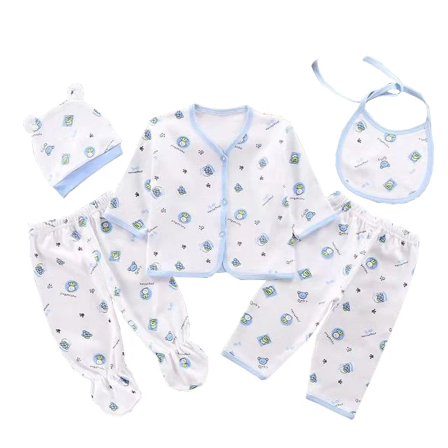 
Gift box five pieces 0-3 months newborn baby cotton pajamas set baby clothes set 