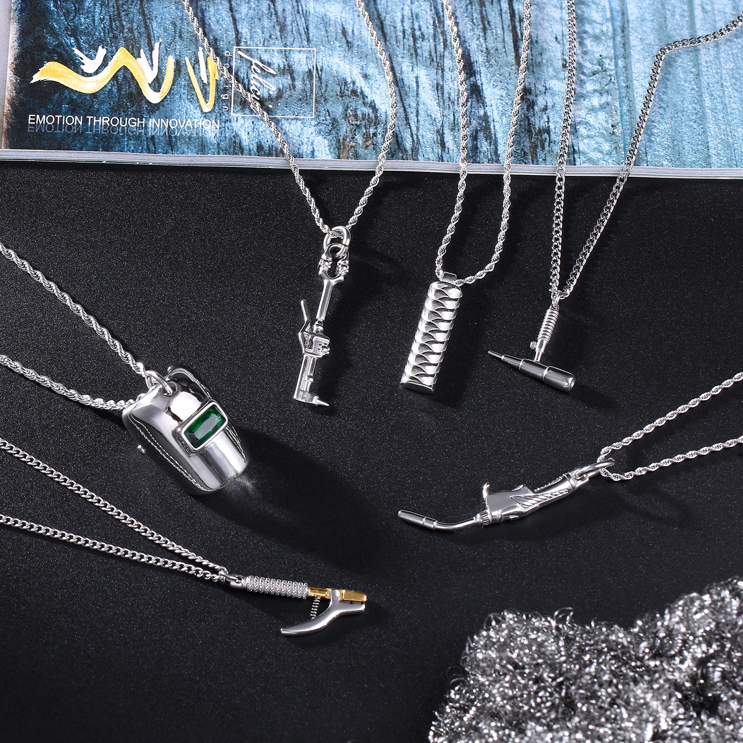 TIG MIG Gas Cutting Torch Electrode Holder Necklace Welding Tool Charm Welder Mask  Pendant for Men Jewelry