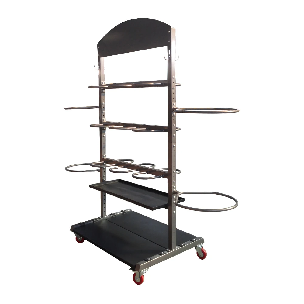 Customized 4 Layer Steel Plate Steel Storage Speed Ball Rack, Metal Storage Shelf For Sale