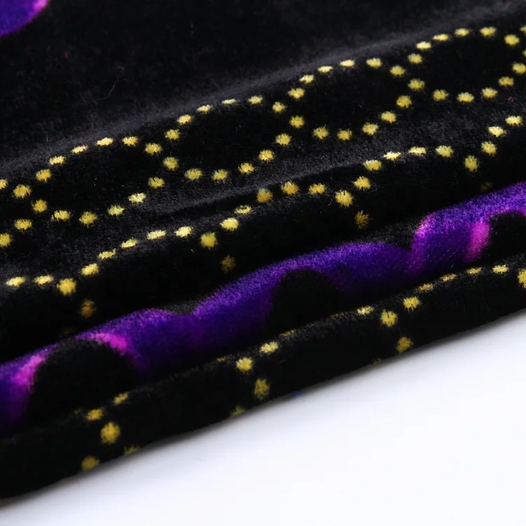 Новый дизайн пользовательские печатные Превосходное качество микро бархат 5000 ткань для платья