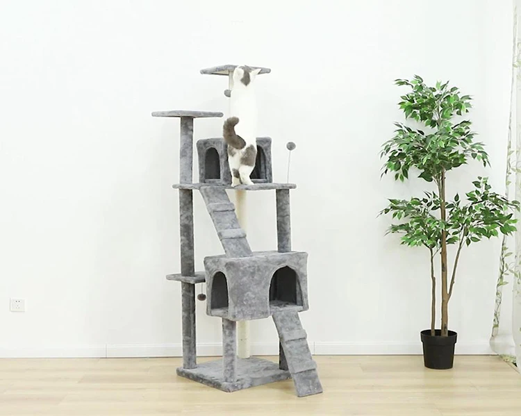 
Customized Climbing Sisal Scratcher Cat Tree House 