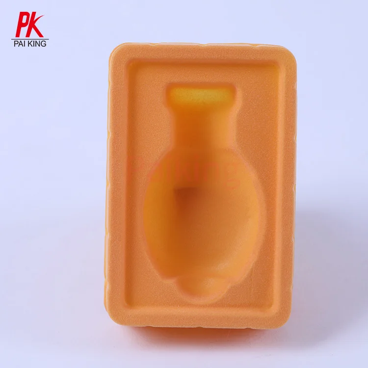 
Custom made plastic PS flocked /flocking Trays color blister tray package for cosmetic hardware wine 