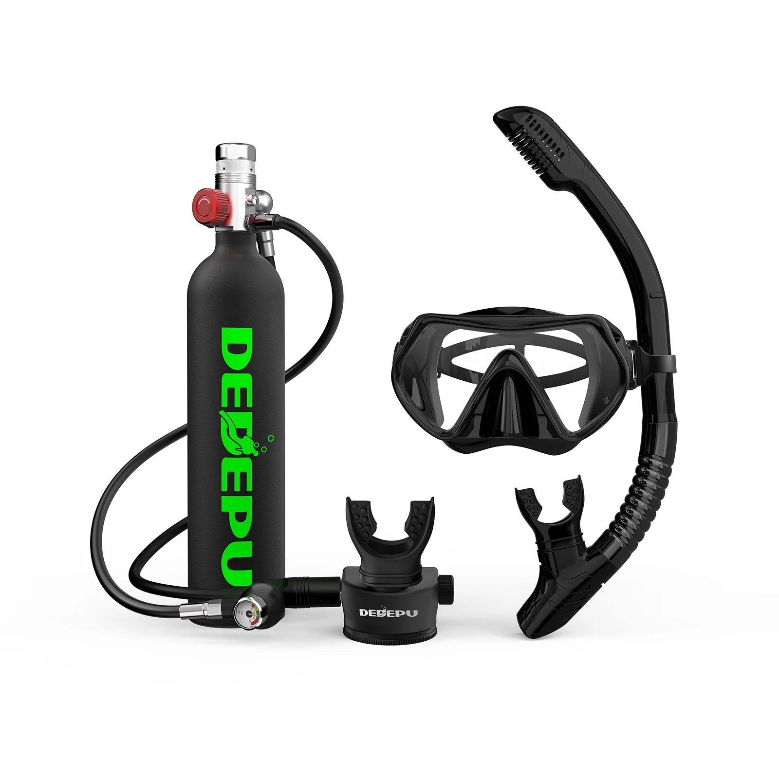 DEDEPU 1L Compact Scuba Tank Air Tank Kit High Pressure Oxygen Cylinder for Water Sports