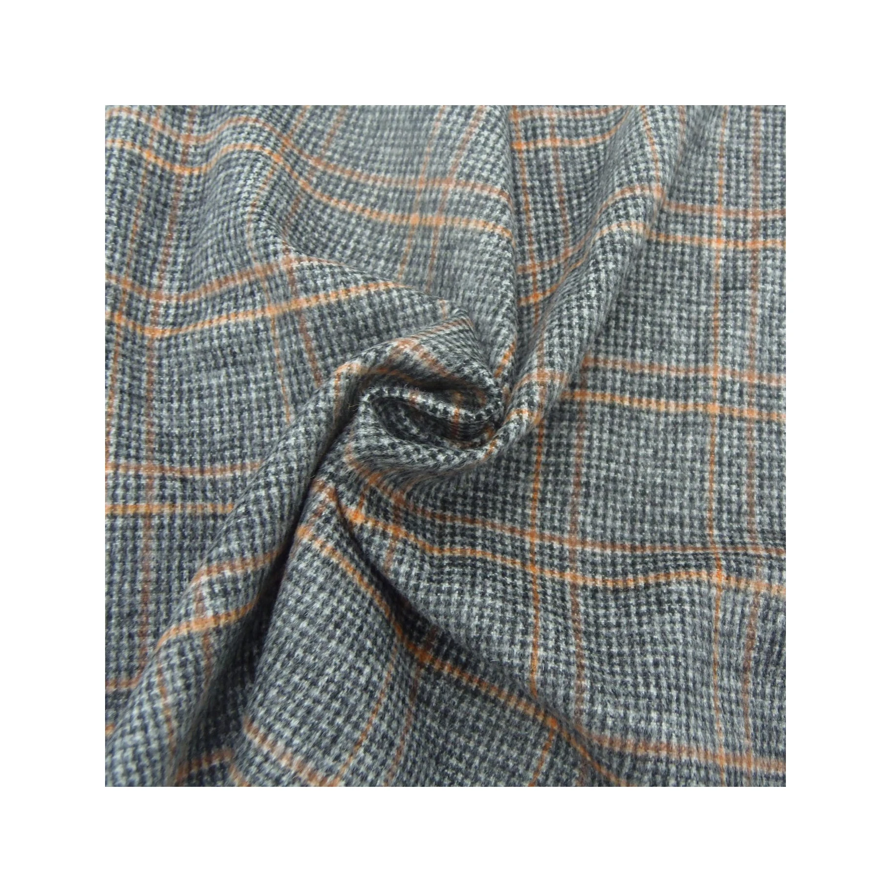 High quality  semi-worsted tweed fabric woolen for wool coats
