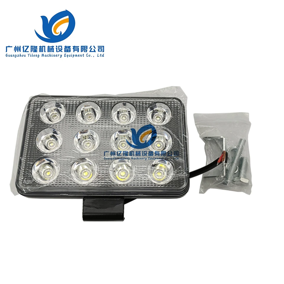DC12-80V для экскаватора высокомощные точечные огни квадратного типа сверхяркий рассеянный свет двигателя грузовика фары светодиодные 12 бусин