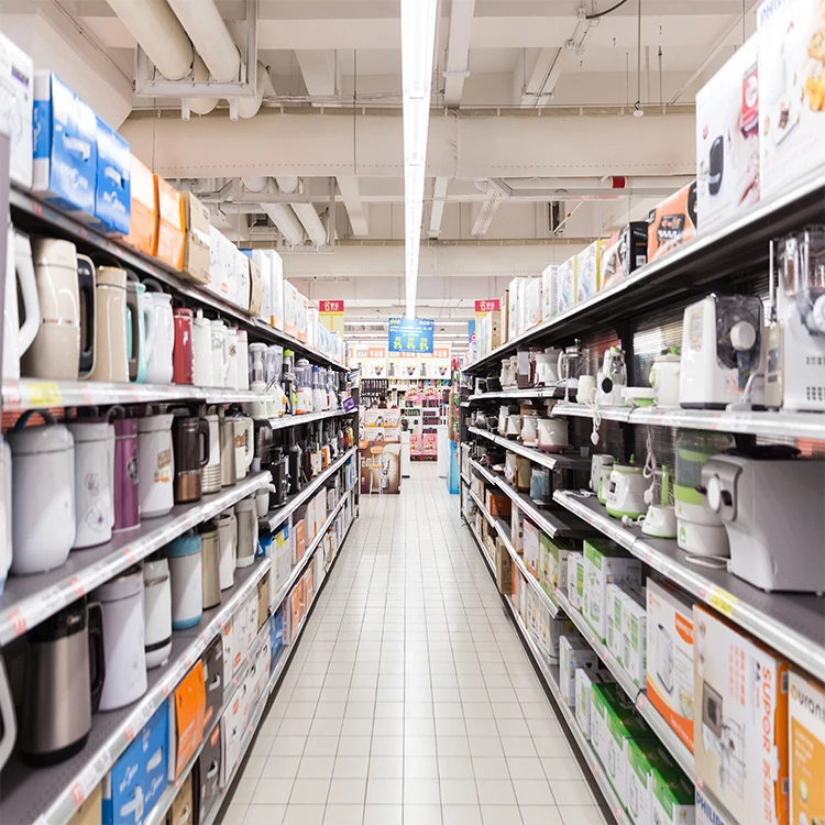 Оптовая продажа низкая цена современный дизайн металлические полки для продуктовых супермаркетов умные соков в супермаркетах