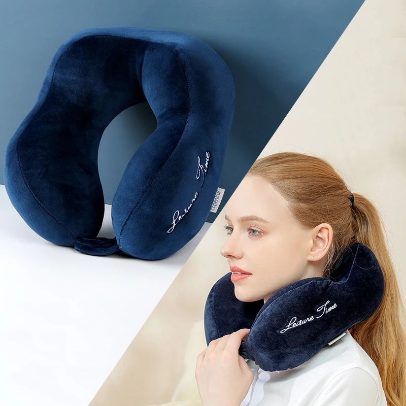 Customized Size U Shape Micro Beads Travel Neck Pillow for Airplanes