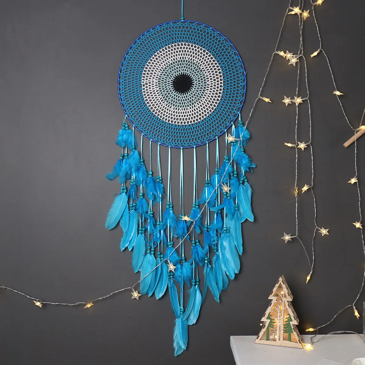 Ornaments Home Decoration Wholesale Dream Catchers Blue Enchantress Home Decorative Accessories Wall Decorations