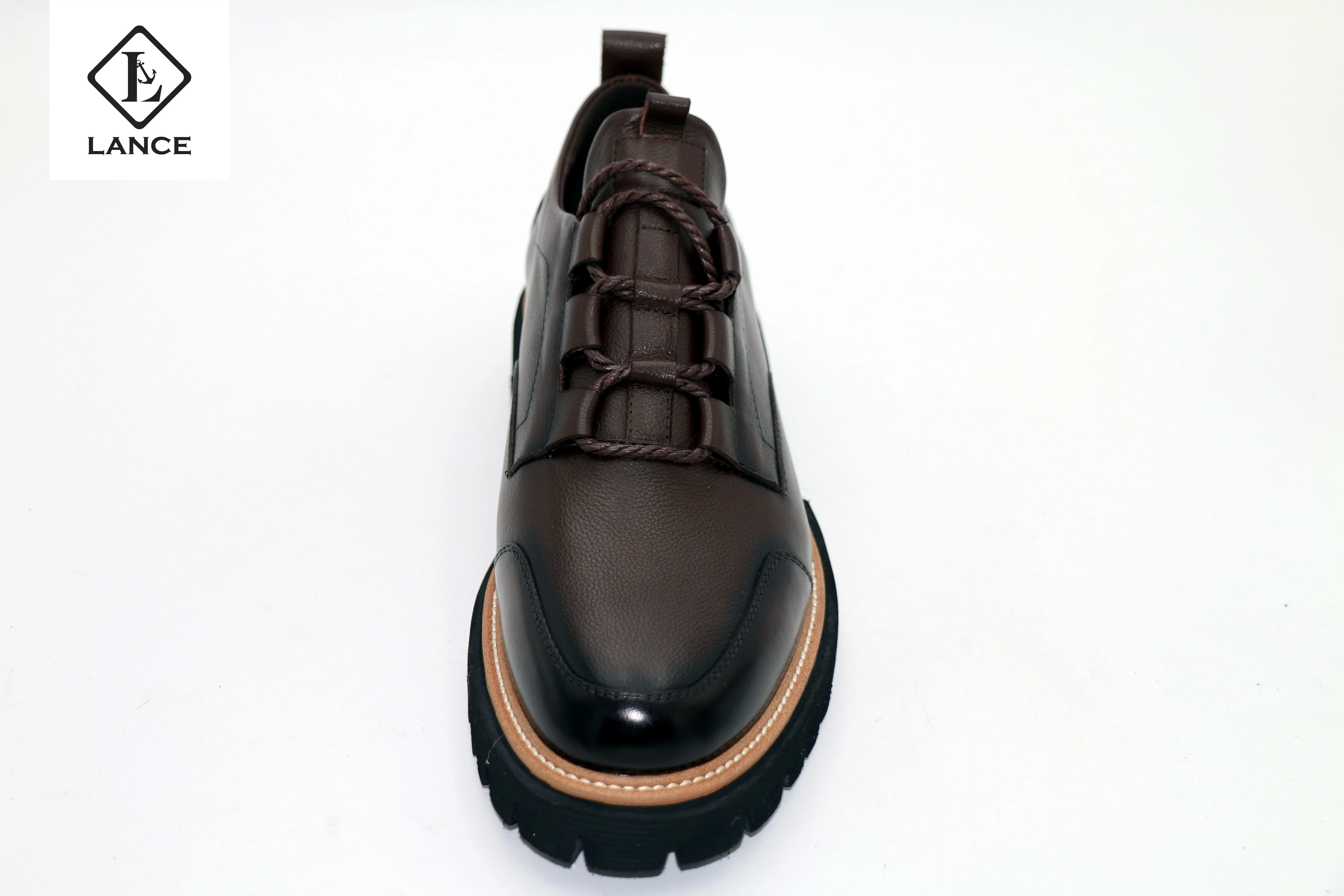 LANCI mens chaussure enfants leather exotic designer classic men italian wedding casual Platform dress shoes for men