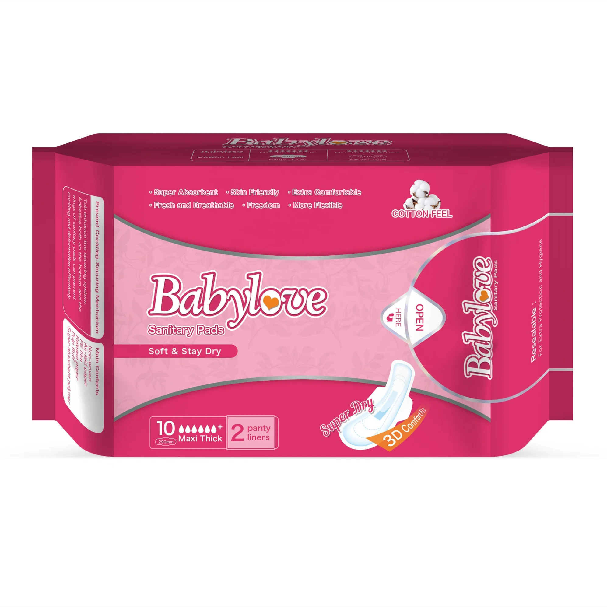 New Brand OEM Customization Ultra Soft Thick Super Absorbency Sanitary Napkins Low MOQ Female Sanitary Pads In Stock